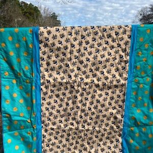 Matilda Jane Picnic Blanket with Teal and Yellow Accents